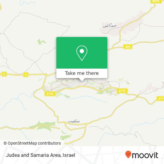 Judea and Samaria Area map