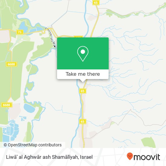 Карта Liwā’ al Aghwār ash Shamālīyah