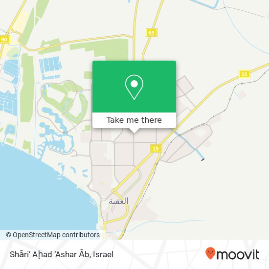 Shāri‘ Aḩad ‘Ashar Āb map