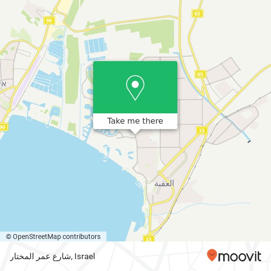 شارع عمر المختار map