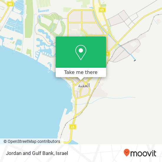 Jordan and Gulf Bank map
