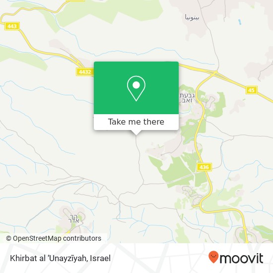 Карта Khirbat al ‘Unayzīyah