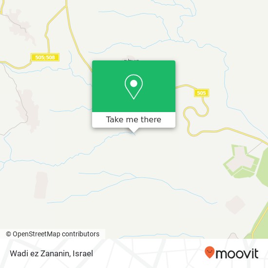 Wadi ez Zananin map