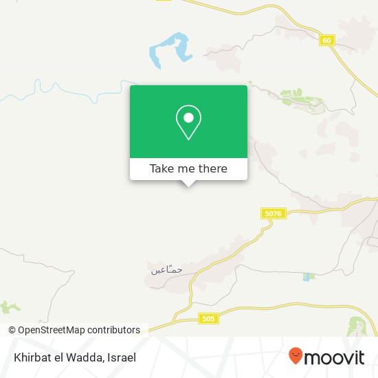 Карта Khirbat el Wadda