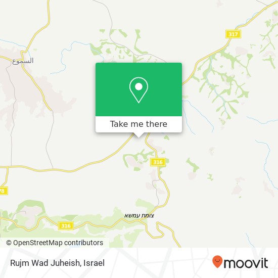 Rujm Wad Juheish map