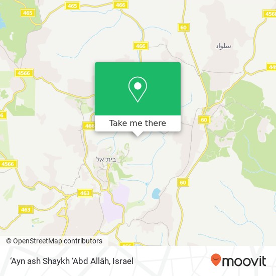 Карта ‘Ayn ash Shaykh ‘Abd Allāh