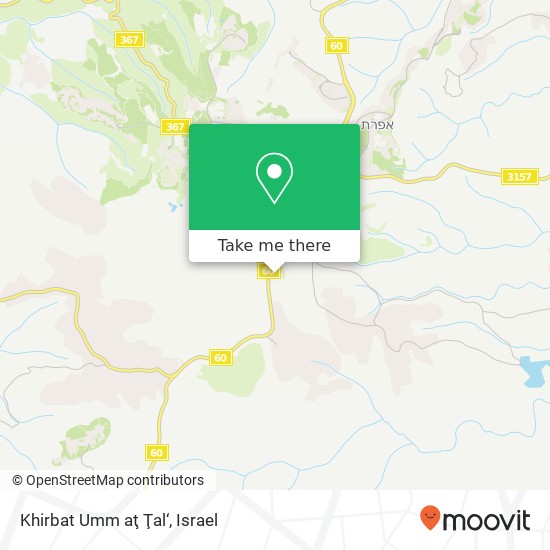 Карта Khirbat Umm aţ Ţal‘