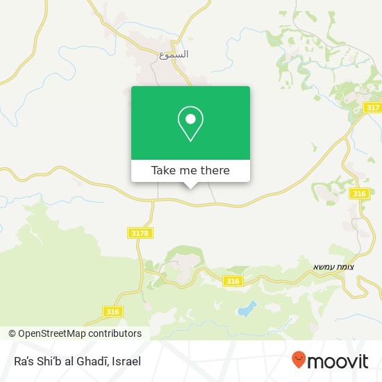 Ra’s Shi‘b al Ghadī map