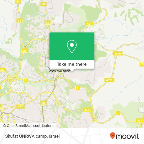 Карта Shufat UNRWA camp