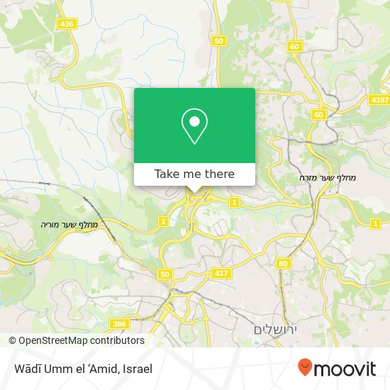 Wādī Umm el ‘Amid map