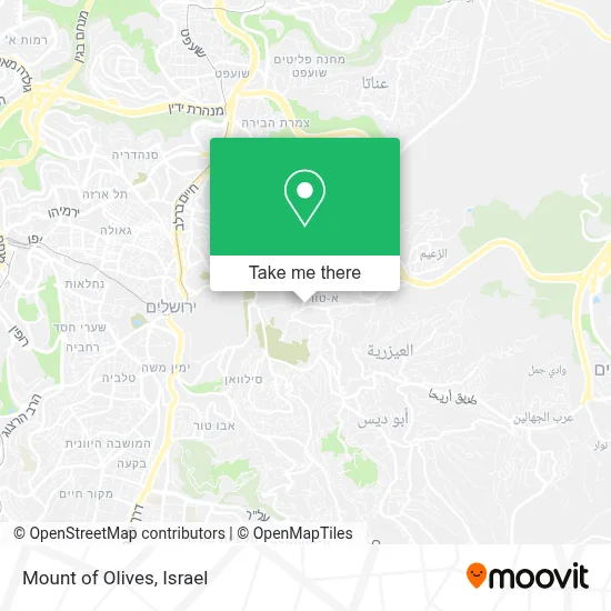 Mount of Olives map