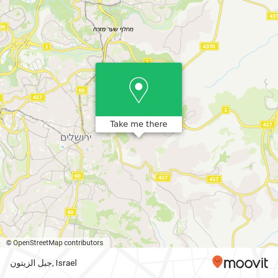 جبل الزيتون map