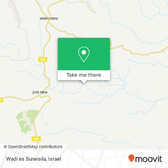 Wadi es Suneisila map