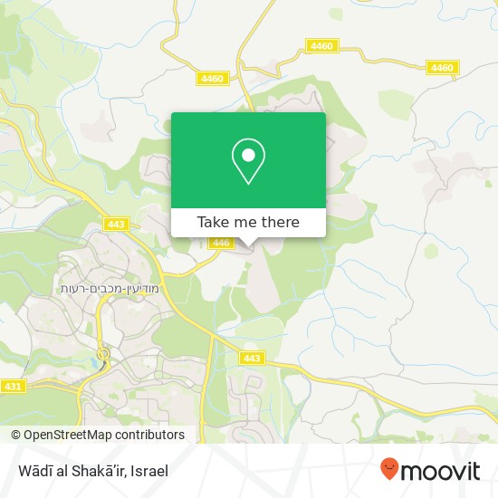 Wādī al Shakā’ir map