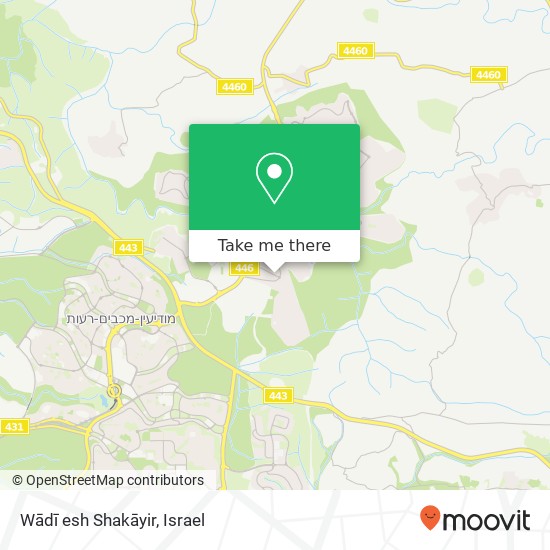 Wādī esh Shakāyir map