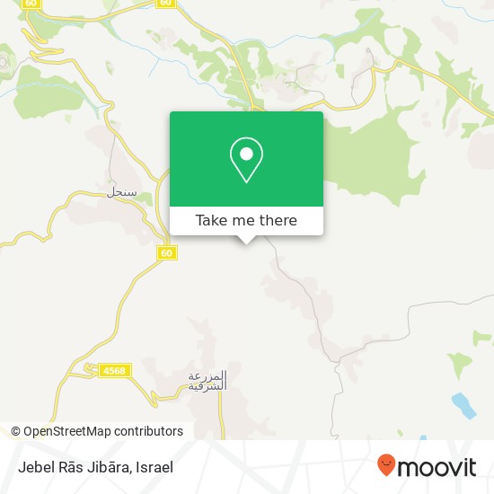 Jebel Rās Jibāra map