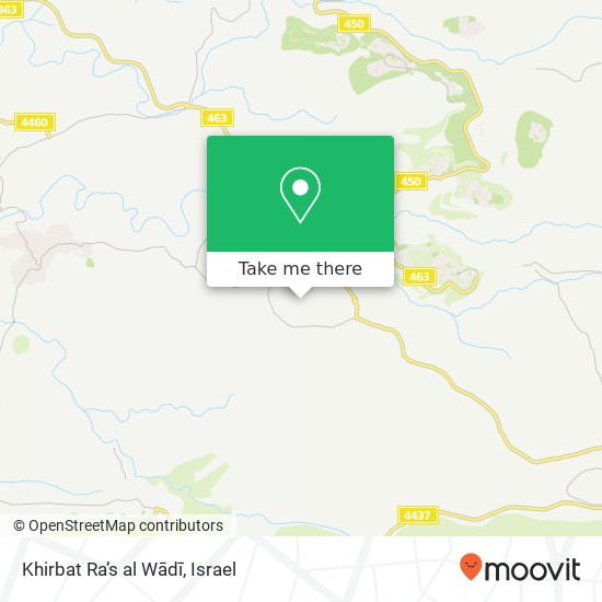 Khirbat Ra’s al Wādī map