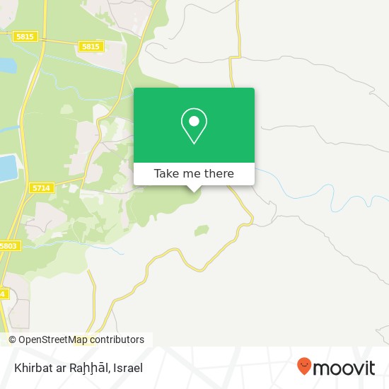 Карта Khirbat ar Raḩḩāl