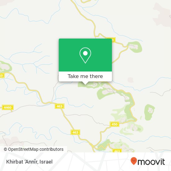 Карта Khirbat ‘Annīr