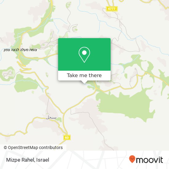 Карта Mizpe Rahel