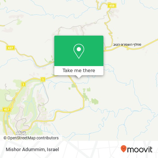 Карта Mishor Adummim