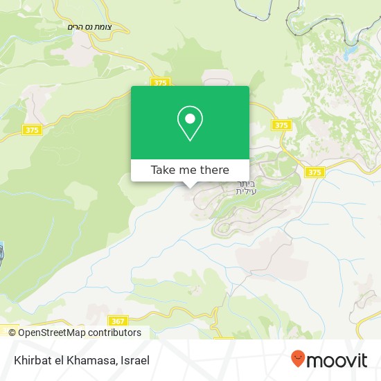 Карта Khirbat el Khamasa