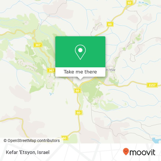 Карта Kefar ‘Etsyon