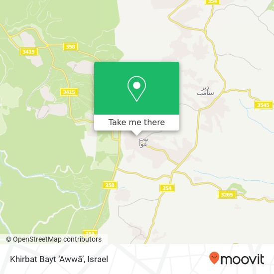 Khirbat Bayt ‘Awwā’ map