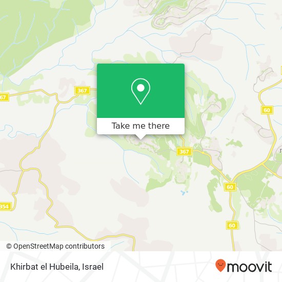 Карта Khirbat el Hubeila