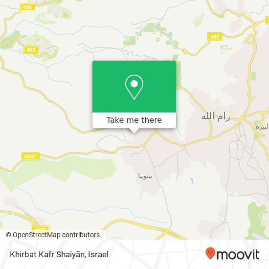 Khirbat Kafr Shaiyān map