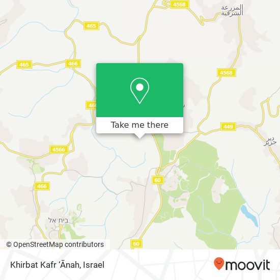 Карта Khirbat Kafr ‘Ānah