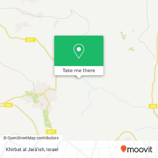 Khirbat al Jarā’ish map