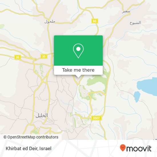 Карта Khirbat ed Deir