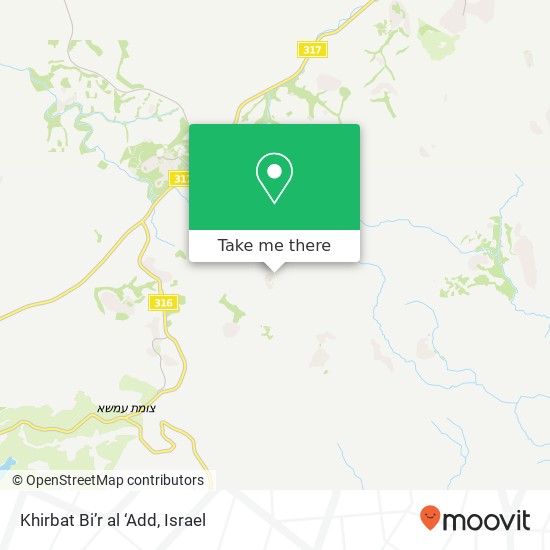 Khirbat Bi’r al ‘Add map