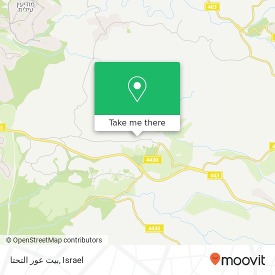 بيت عور التحتا map