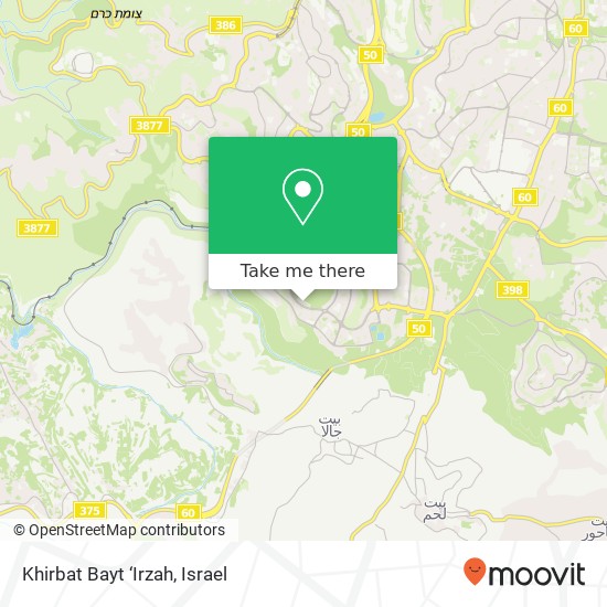Карта Khirbat Bayt ‘Irzah