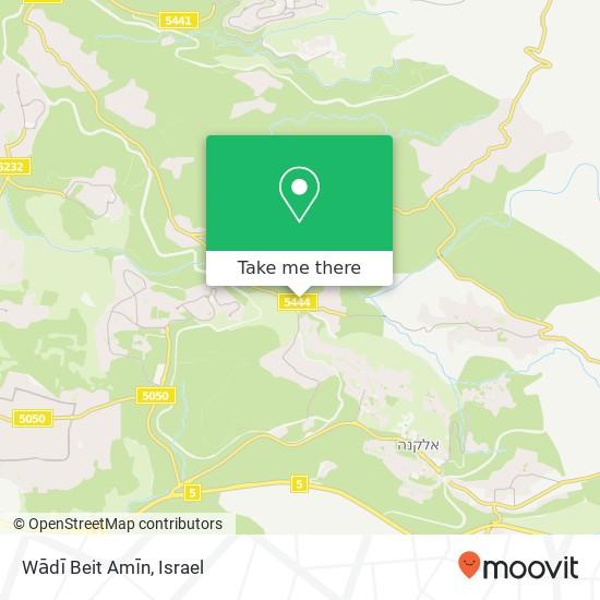 Wādī Beit Amīn map