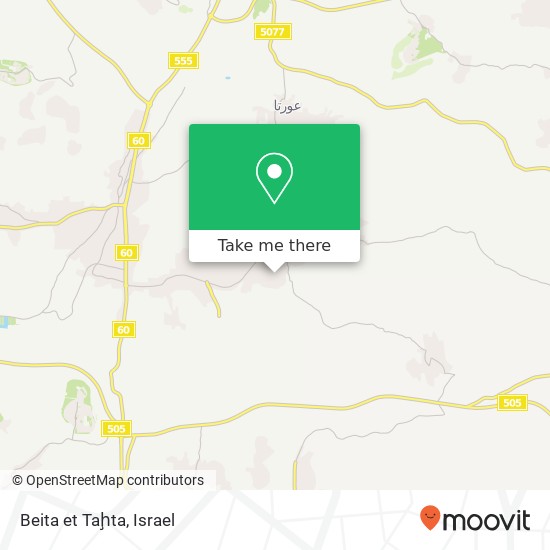 Beita et Taḩta map