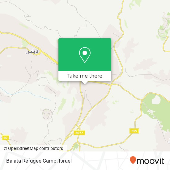 Balata Refugee Camp map