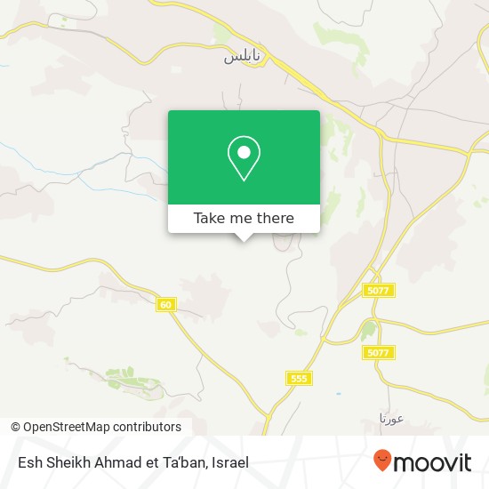 Esh Sheikh Ahmad et Ta‘ban map