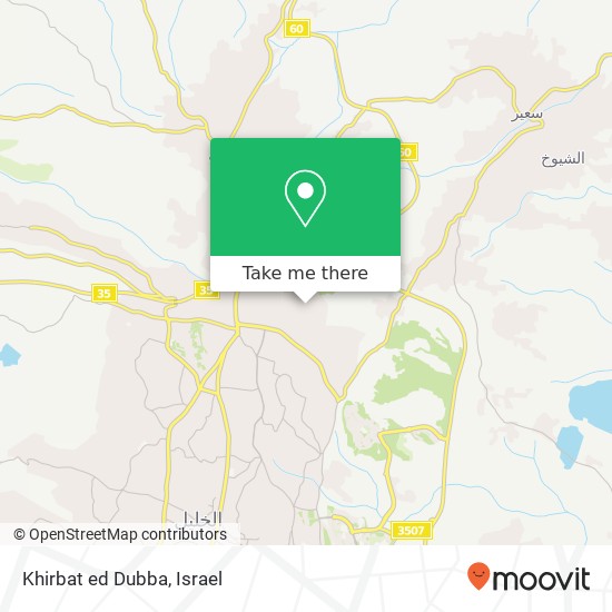 Карта Khirbat ed Dubba