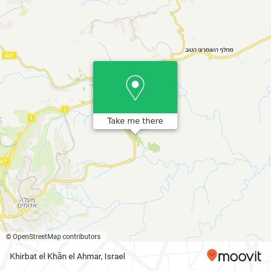 Khirbat el Khān el Ahmar map