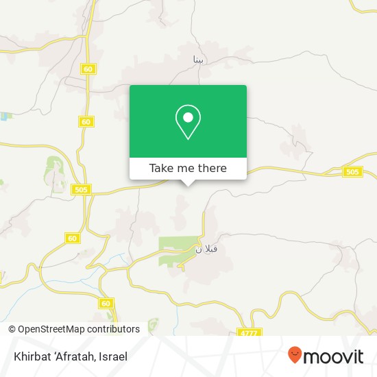 Карта Khirbat ‘Afratah