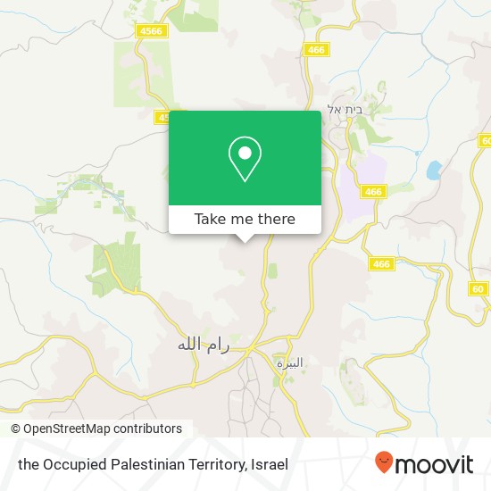 the Occupied Palestinian Territory map