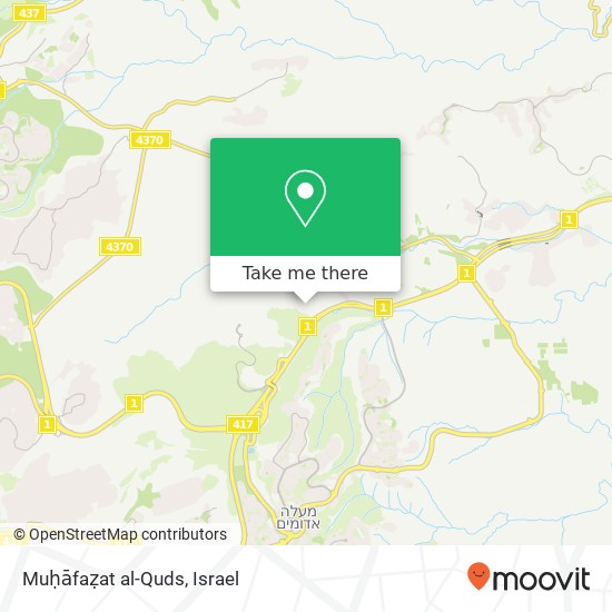 Muḥāfaẓat al-Quds map