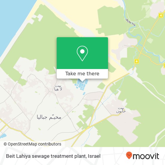 Beit Lahiya sewage treatment plant map