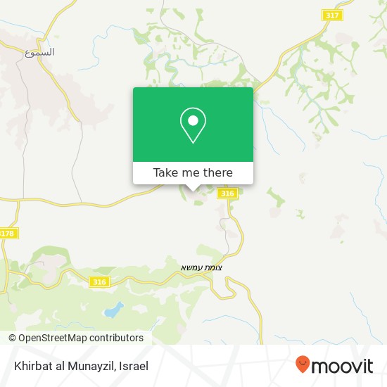 Khirbat al Munayzil map