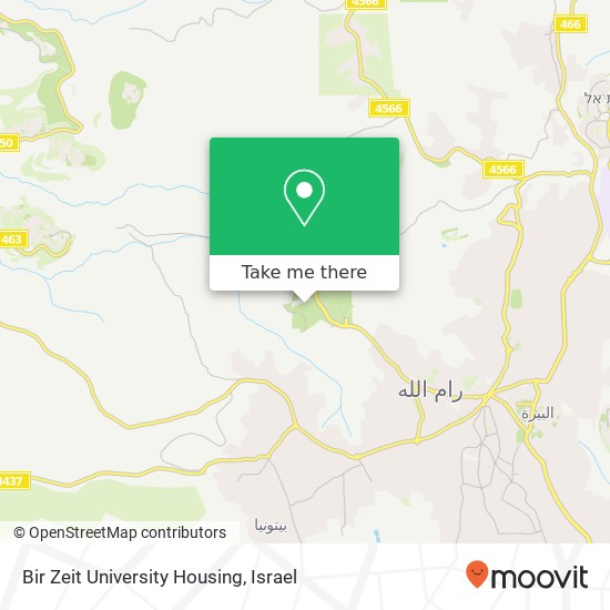 Bir Zeit University Housing map