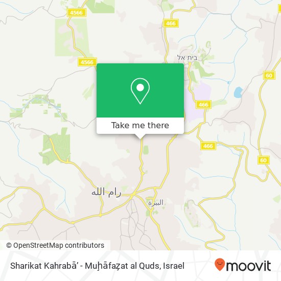 Sharikat Kahrabā’ - Muḩāfaz̧at al Quds map