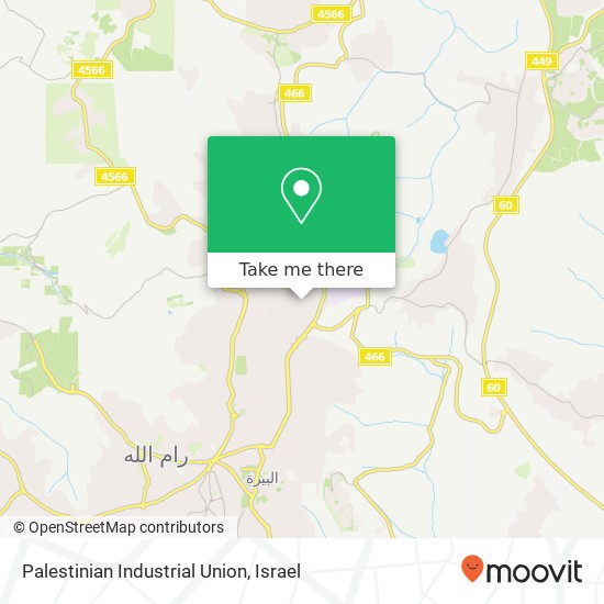 Palestinian Industrial Union map